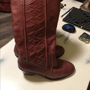 Fossil leather boots